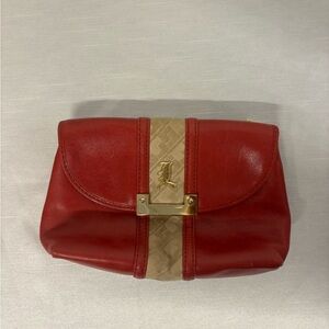 Gwen Stefani Lamb Red Leather Clutch
